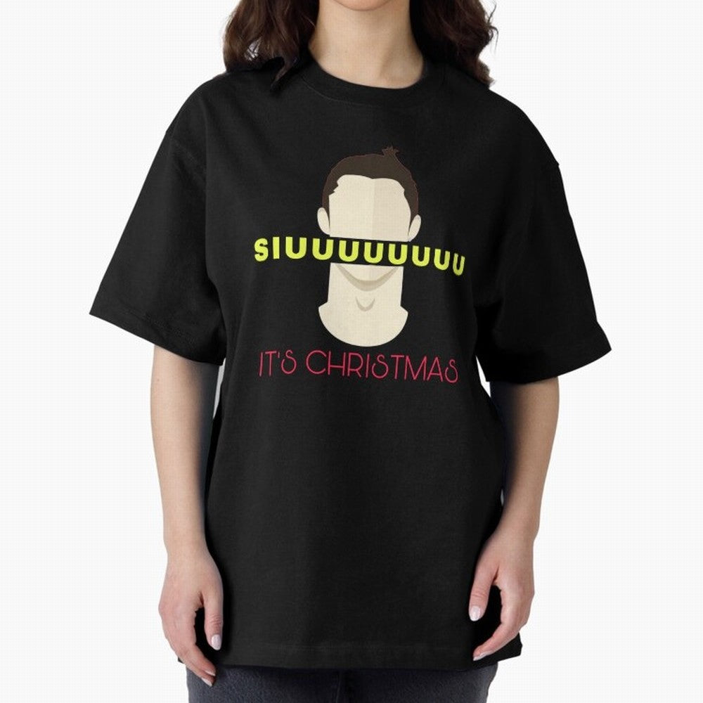 Siuuu it¡¯s Christmas CR7 Oversized T-Shirt Live for the Drama of Match Day Hype around FIFA World Cup 2026, Messi, Neymar and Mbappe, Brazil, Worldwide Fan Energy, Dramatic Goals, Stadium Lights and Championship Celebrations; Ideal for Fans Who