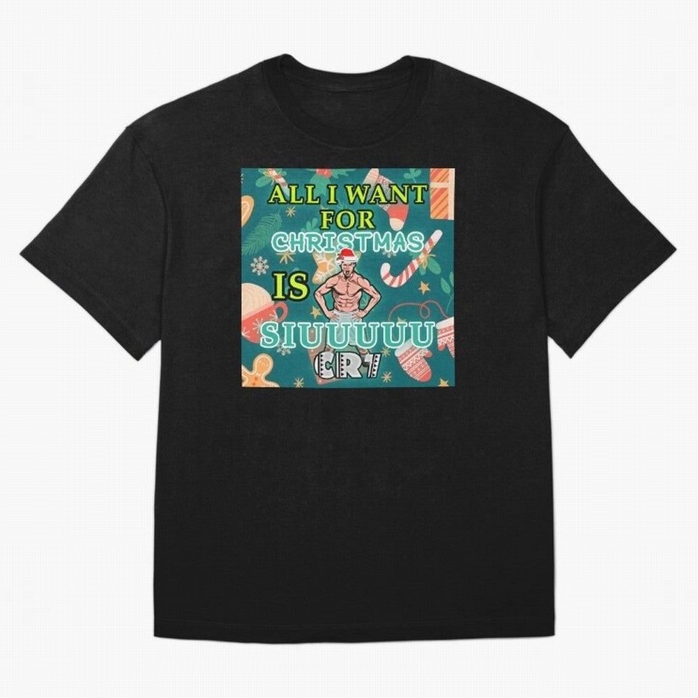 All i want for christmas is siuuu Oversized T-Shirt Fuel Your Fan Pride for Match Day Hype around FIFA World Cup 2026 USA Canada Mexico, Mbappe, Argentina, France and Brazil, Stadium Chants, National Pride, Trophy Dreams and Unforgettable Football