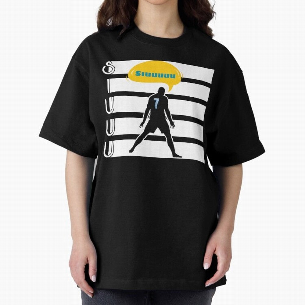 Siuuu CR7 goal Oversized T-Shirt Bring Trophy Dreams to Match Day Hype around FIFA World Cup 2026 USA Canada Mexico, Cristiano Ronaldo, Argentina, Supporter Pride, Iconic Celebrations, Legendary Names and Global Match Day Energy; Made for