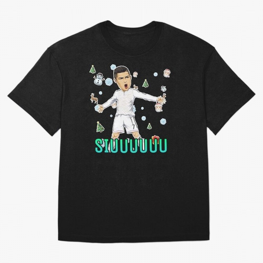 Siuuu christmas CR7 Oversized T-Shirt Carry Match Day Hype around FIFA World Cup 2026, Mbappe, Netherlands, Supporter Pride, Iconic Celebrations, Legendary Names and Global Match Day Energy; Ideal for Passionate Fans Who Love Underdog Stories,