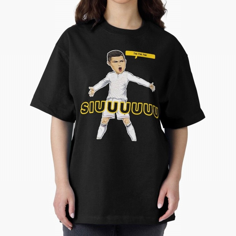 hehehe suiii cristiano ronaldo goal Oversized T-Shirt Bring Legendary Rivalry Energy to FIFA World Cup 2026 USA Canada Mexico Spirit, Filled with Portugal, Spain and Germany, CR7 and Messi, Football Festival Excitement, Trophy Ambitions, Country