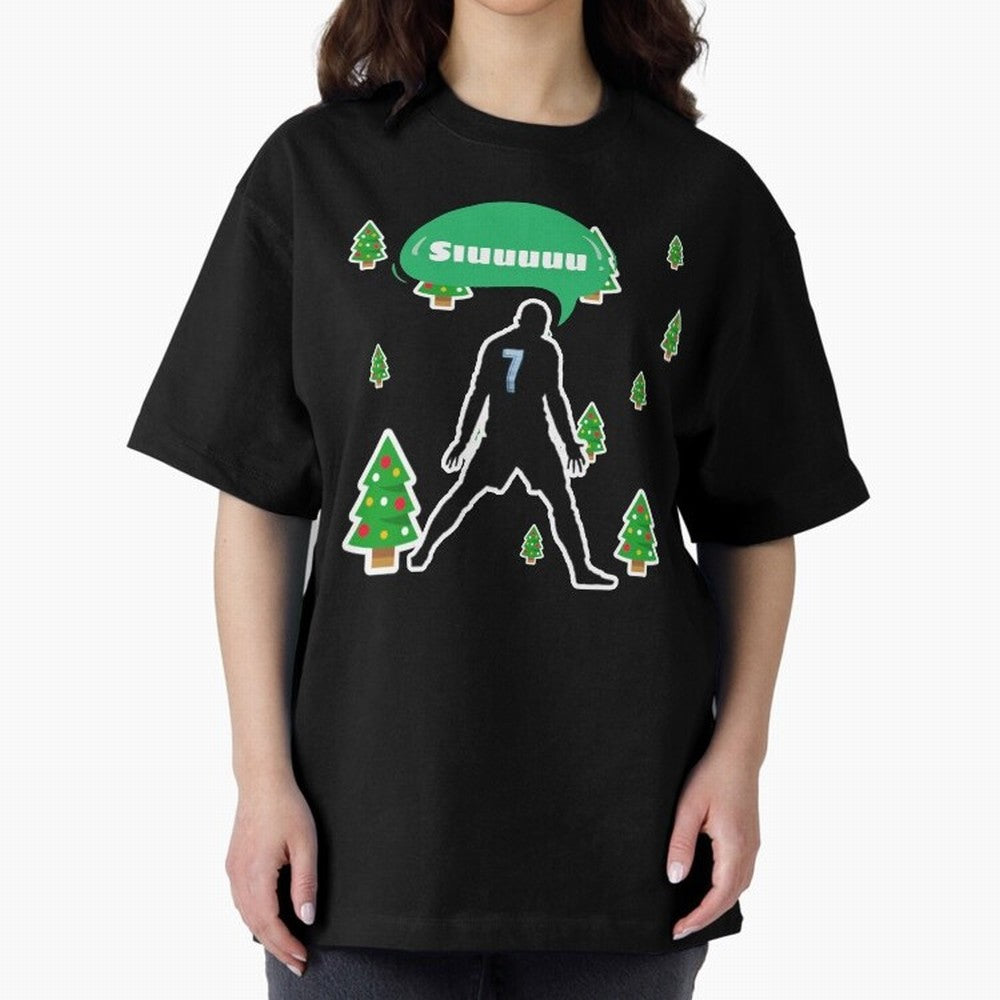 Christmas siuuu Cristiano ronaldo Oversized T-Shirt Stand Proud for FIFA World Cup 2026 for Fans of Neymar and Argentina, Bringing Classic Soccer Heritage, Championship Pressure, Fan Loyalty and International Pride; Ideal for Passionate Fans Who