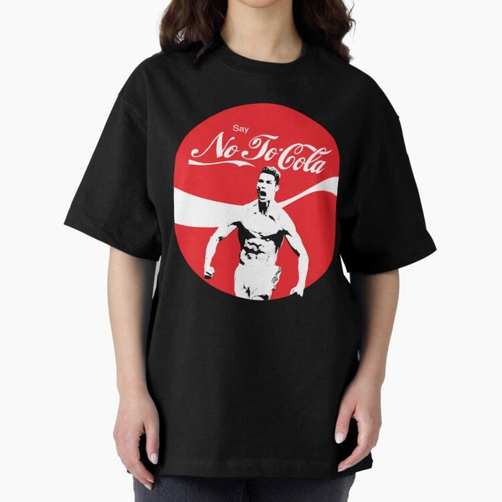 Cristiano Ronaldo - Say No To Cola Oversized T-Shirt Show Passion for the Stars of FIFA World Cup 2026 Group Stage Spirit, Featuring Argentina, Cristiano Ronaldo, Haaland and CR7, Fan Favorite Moments, National Team Passion, Big Match Drama and
