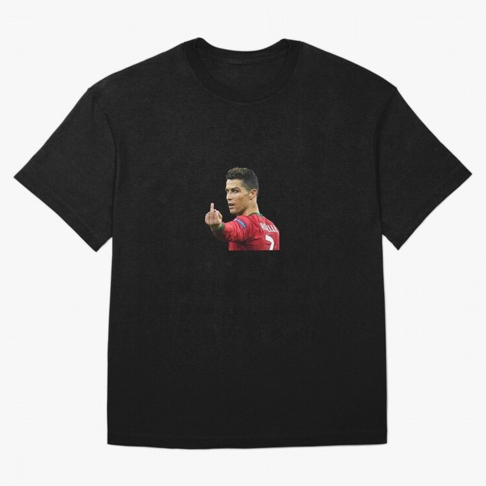Cristiano ronaldo showing middle finger Oversized T-Shirt Celebrate Every Goal in the FIFA World Cup 2026 USA Canada Mexico Journey through Mbappe Highlights, England and Germany Pride, Championship Spirit, Famous Goals, Roaring Crowds and