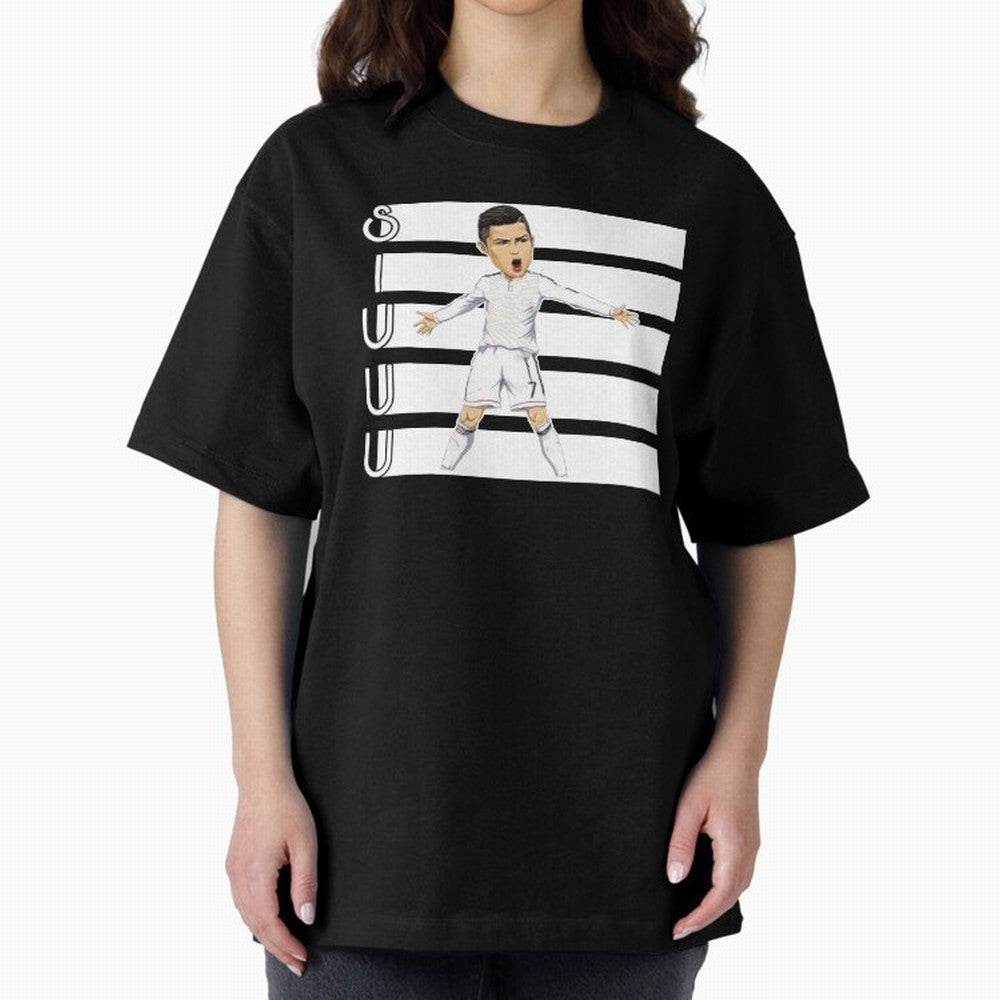 Siuuu Cristiano ronaldo goal Oversized T-Shirt Stand with Global Football Passion for FIFA World Cup 2026 USA Canada Mexico, Centered on Haaland, England and Germany, Classic Soccer Heritage, Championship Pressure, Fan Loyalty and International