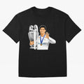 Ronaldo Throphy Oversized T-Shirt Feel Match Day Hype around FIFA World Cup 2026 USA Canada Mexico, Neymar, Portugal, Spain and Germany, Global Supporter Spirit, Legendary Goals, National Colors and Tournament Celebration; Ideal for Football Dads,