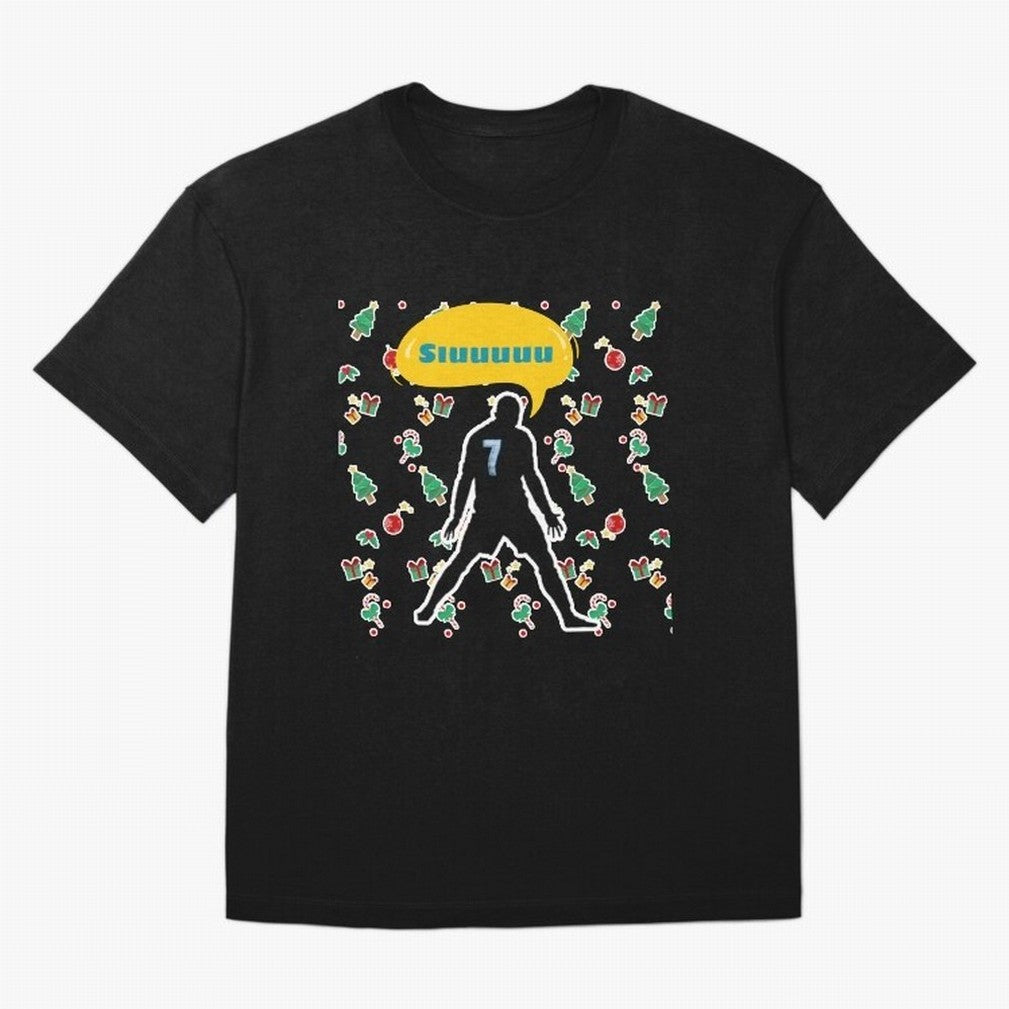 Siuuu christmas CR7 Oversized T-Shirt Show Support during FIFA World Cup 2026 Group Stage for Fans of Mbappe and Neymar and England, France and Netherlands, Bringing Supporter Pride, Iconic Celebrations, Legendary Names and Global Match Day Energy;
