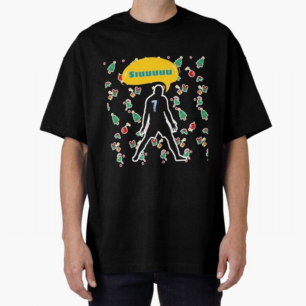 Siuuu christmas CR7 Oversized T-Shirt Show Support during FIFA World Cup 2026 Group Stage for Fans of Mbappe and Neymar and England, France and Netherlands, Bringing Supporter Pride, Iconic Celebrations, Legendary Names and Global Match Day Energy;