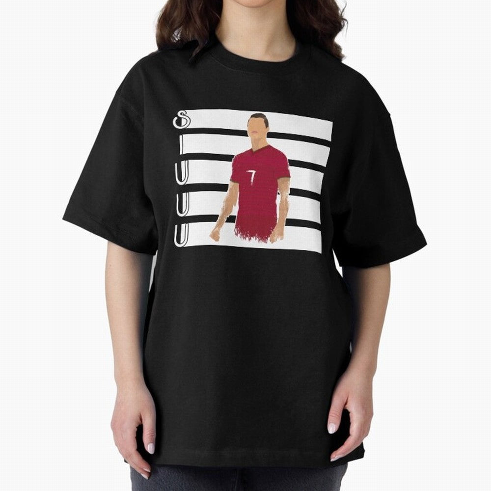 Siuuu cr7 funny goal Oversized T-Shirt Celebrate the Next Chapter of FIFA World Cup 2026 USA Canada Mexico Inspired by Messi, Neymar and Mbappe, Argentina, France and Brazil Energy, Sports Nostalgia, International Competition, Famous Players and