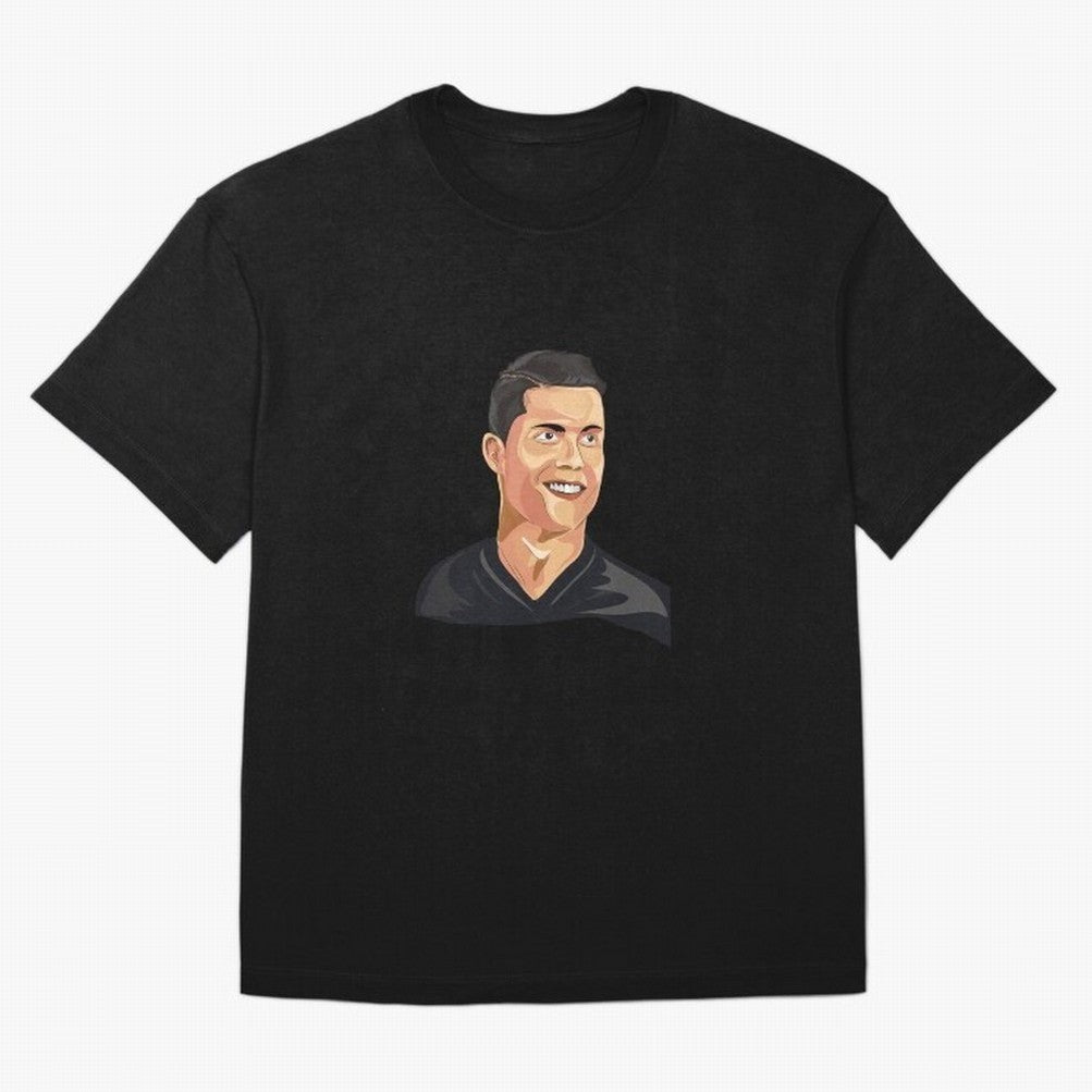 Cristiano Ronaldo Vector Art Graphics Design Oversized T-Shirt Bring Supporter Culture to the FIFA World Cup 2026 USA Canada Mexico Journey through Neymar Highlights, Argentina, France and Brazil Pride, Match Day Excitement, Supporter Culture,