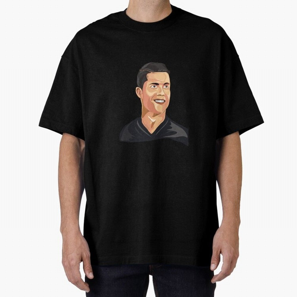 Cristiano Ronaldo Vector Art Graphics Design Oversized T-Shirt Bring Supporter Culture to the FIFA World Cup 2026 USA Canada Mexico Journey through Neymar Highlights, Argentina, France and Brazil Pride, Match Day Excitement, Supporter Culture,