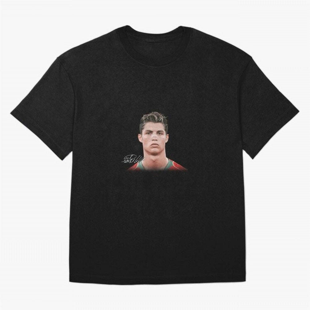 Cristiano Ronaldo Big Face Young Ronaldo Oversized T-Shirt Experience the Global Stage of FIFA World Cup 2026 Group Stage Centered on Mbappe and Neymar, England Energy, Supporter Pride, Iconic Celebrations, Legendary Names and Global Match Day