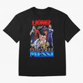 Lionel Messi GOAT: Barcelona & Argentina Oversized T-Shirt Share FIFA World Cup 2026 Group Stage Highlighting Mbappe, Portugal Energy, Sports Nostalgia, International Competition, Famous Players and Unforgettable Victories; Made for Collectors Who