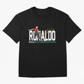 Cristiano Ronaldo Portugal Jersey -Last World Cup 2 Vintage Style Oversized T-Shirt Back Your Heroes with FIFA World Cup 2026 for Fans of Messi, CR7 and Mbappe and Portugal, Spain and Germany, Bringing Football Festival Excitement, Trophy