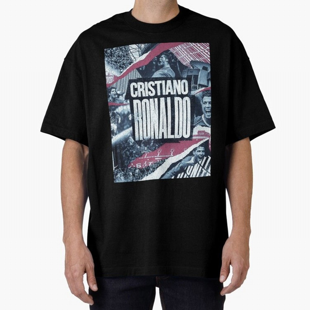 Cristiano Ronaldo Oversized T-Shirt Follow the Final Road of Global Football Passion for FIFA World Cup 2026 Group Stage, Connected to CR7 and Messi, England, Football History, Final Match Energy, Crowd Noise and Once in a Lifetime Moments; Made