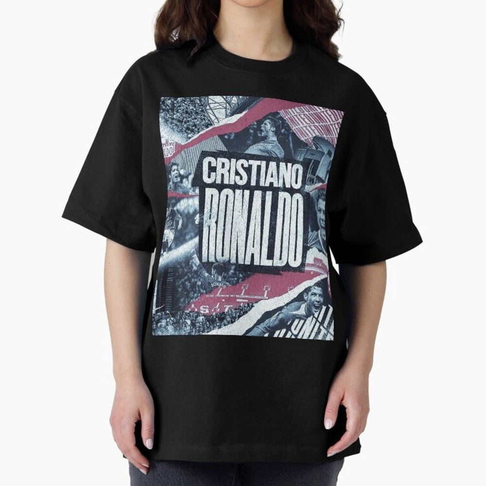 Cristiano Ronaldo Oversized T-Shirt Follow the Final Road of Global Football Passion for FIFA World Cup 2026 Group Stage, Connected to CR7 and Messi, England, Football History, Final Match Energy, Crowd Noise and Once in a Lifetime Moments; Made