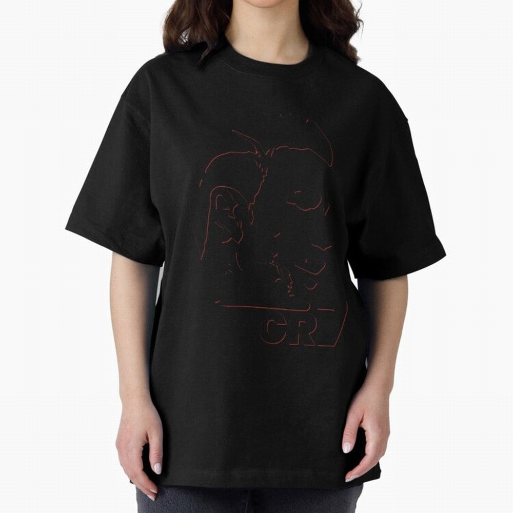 CR7 cristiano ronaldo logo Oversized T-Shirt Get Ready for Match Day Hype around FIFA World Cup 2026 Group Stage, Mbappe and Neymar, Spain, Vintage Soccer Flavor, Modern Football Stars, National Flags and Final Night Emotion; Perfect for Supporters