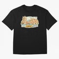 Vintage Tram Lisbon Illustration Oversized T-Shirt Celebrate Global Passion for Global Football Passion for FIFA World Cup 2026 Group Stage, Featuring Messi and Cristiano Ronaldo, England, Football Passion, Legendary Performances, Festival Vibes
