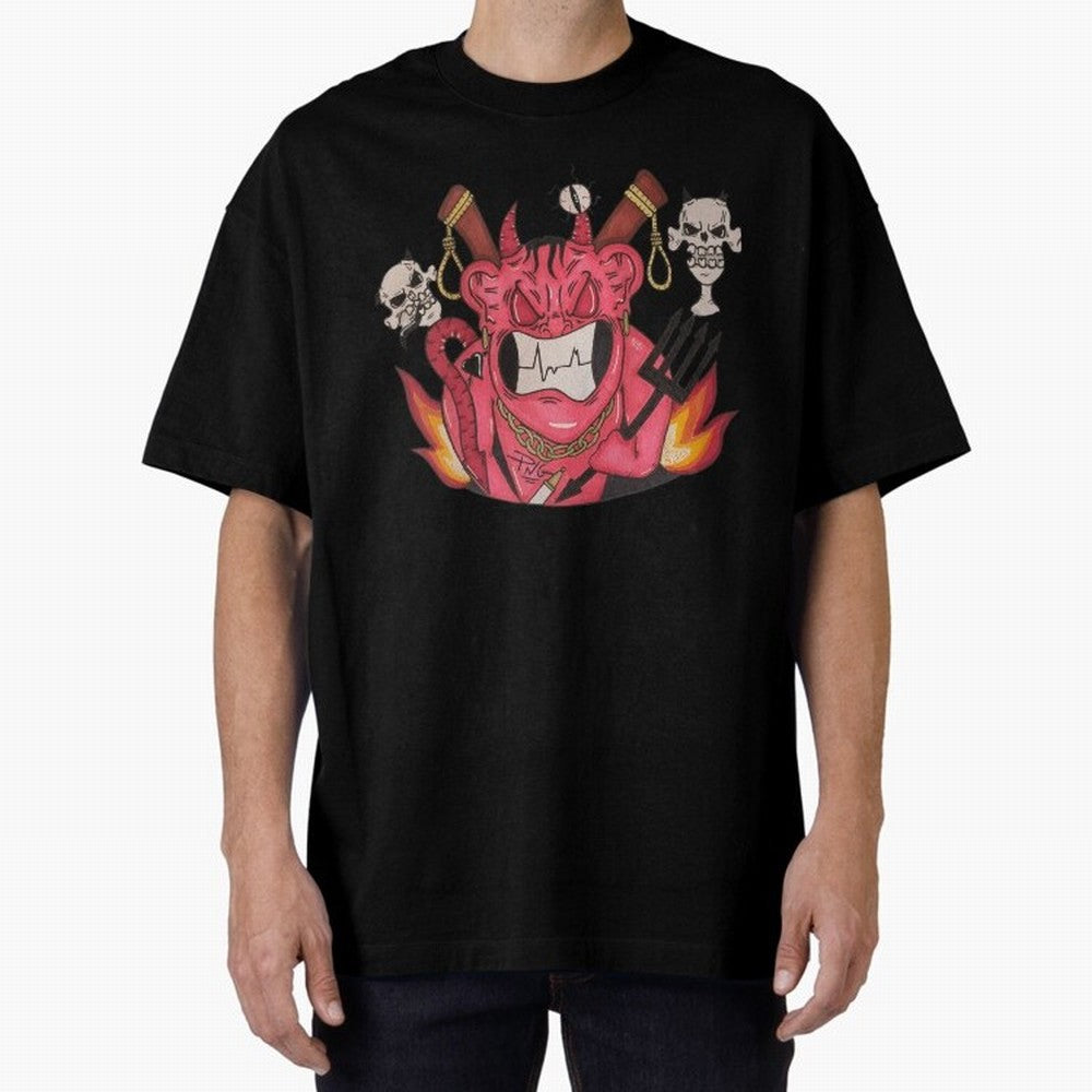 Devil Graffit Oversized T-Shirt Celebrate Every Goal in the FIFA World Cup 2026 Journey through Cristiano Ronaldo Highlights, England, France and Netherlands Pride, Football Passion, Legendary Performances, Festival Vibes and Supporter Community;