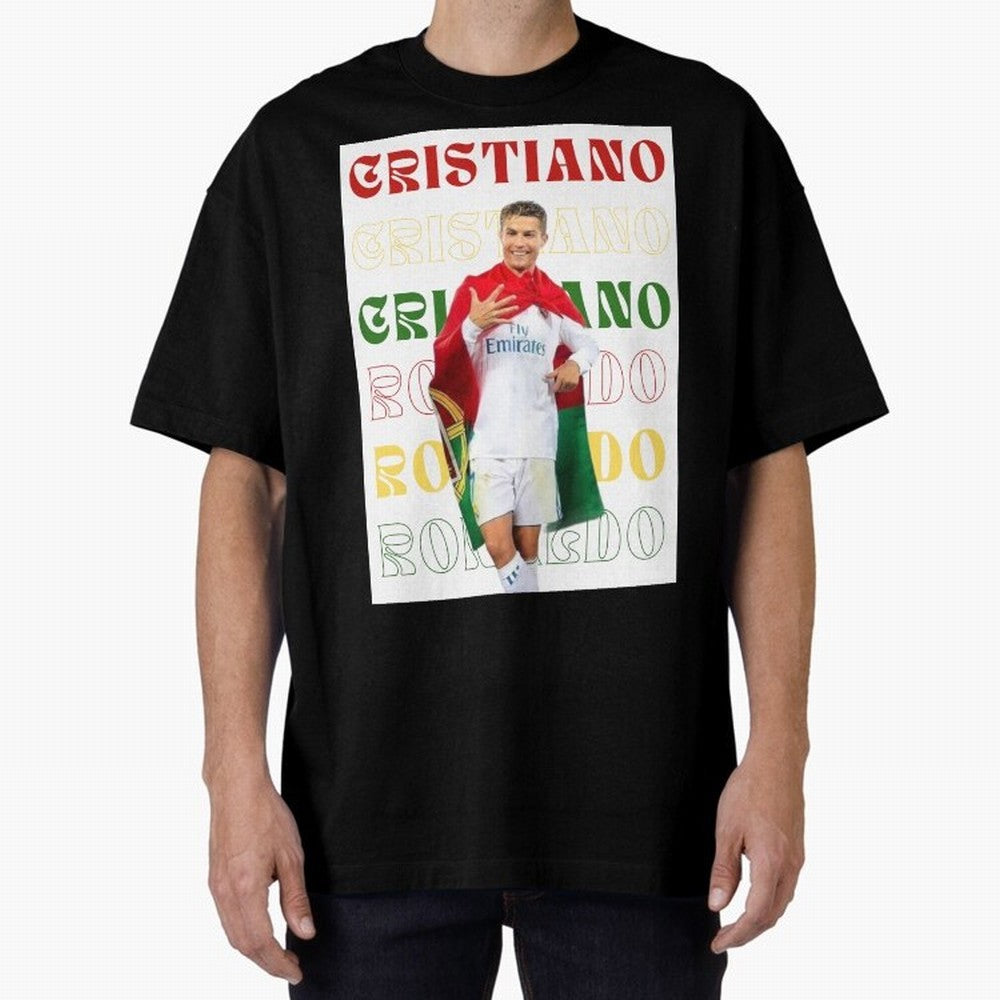 Cristiano Ronaldo designs Oversized T-Shirt Bring Match Day Fire to FIFA World Cup 2026 for Fans of CR7 and Messi and Argentina and Brazil, Bringing Fan Favorite Moments, National Team Passion, Big Match Drama and Soccer History; Built for