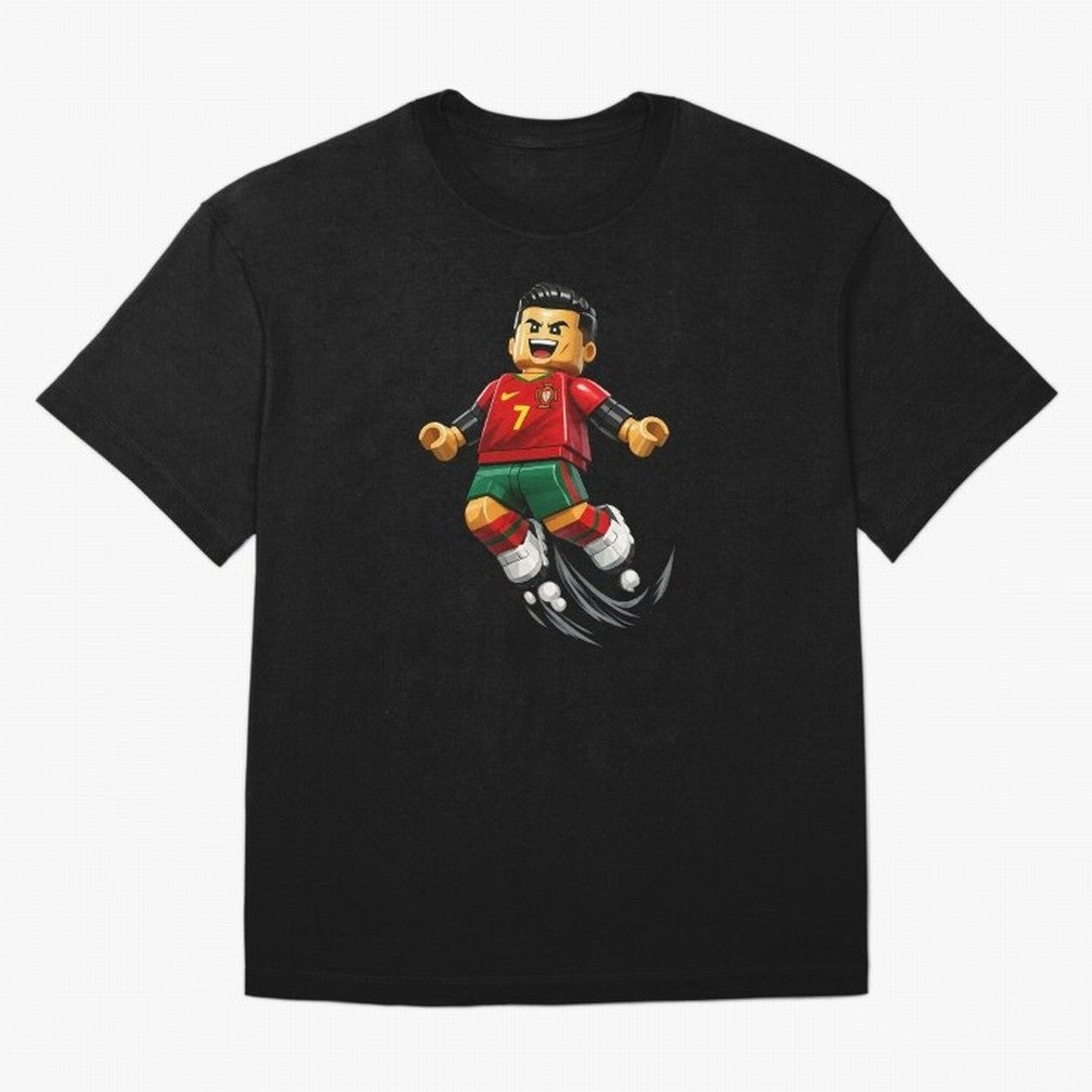 Cristiano Ronaldo. Siuuuuuu! Lego Mundial Oversized T-Shirt Share Global Football Passion for FIFA World Cup 2026 Group Stage, Driven by CR7 and Messi, Argentina and Brazil, Soccer Culture, Superstar Moments, National Team Dreams and Competitive