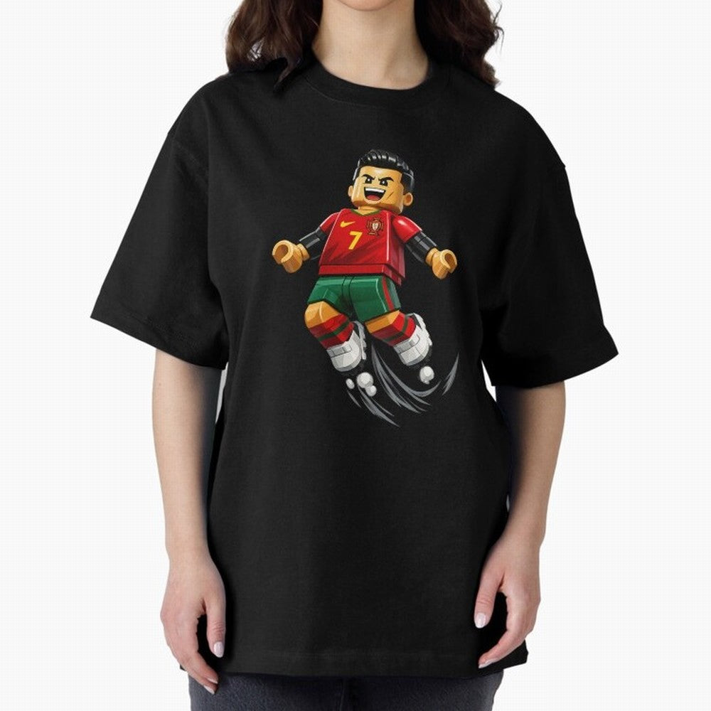 Cristiano Ronaldo. Siuuuuuu! Lego Mundial Oversized T-Shirt Share Global Football Passion for FIFA World Cup 2026 Group Stage, Driven by CR7 and Messi, Argentina and Brazil, Soccer Culture, Superstar Moments, National Team Dreams and Competitive