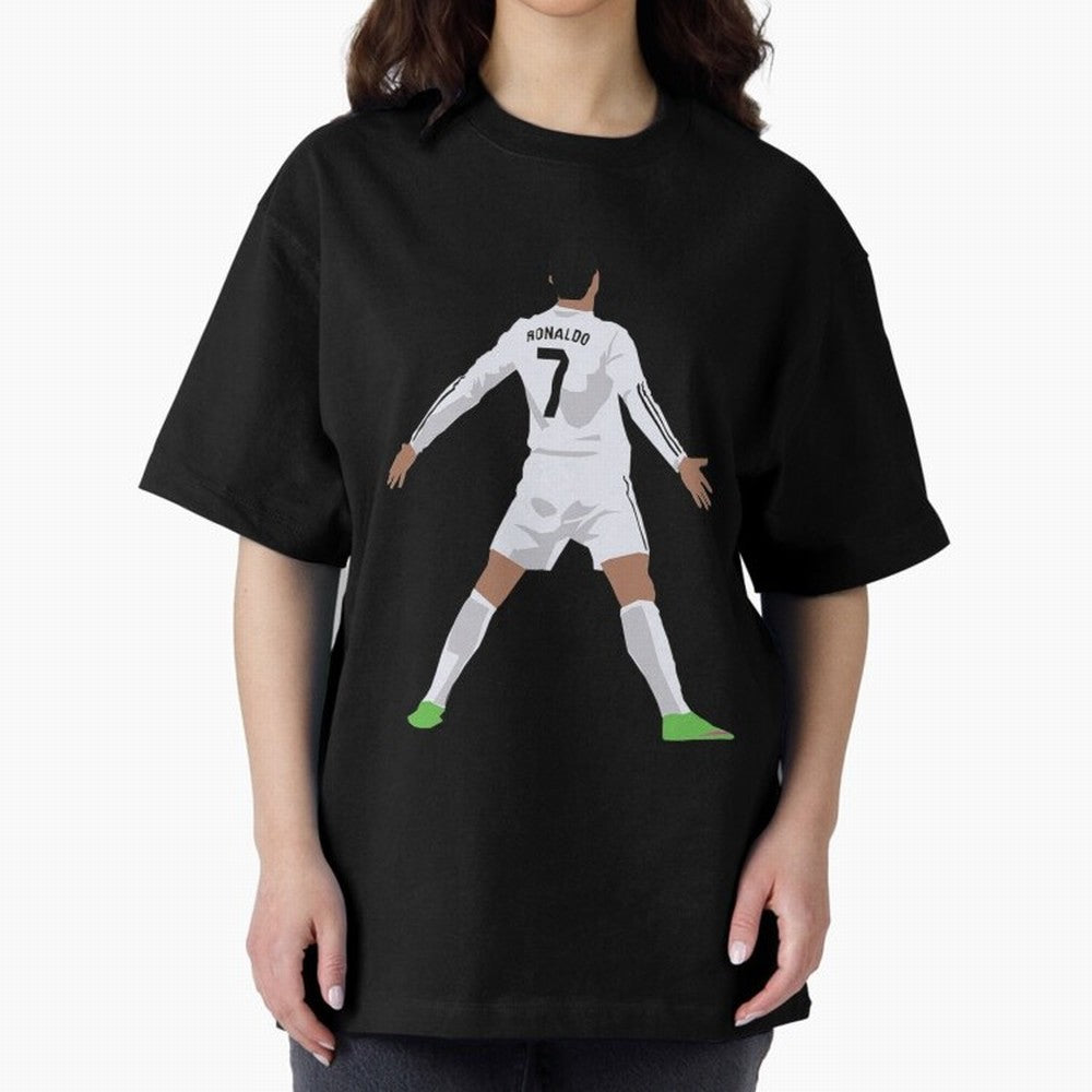 Cristiano Ronaldo Classic T-Shirt Oversized T-Shirt Relive Match Day Hype around FIFA World Cup 2026 Group Stage, CR7 and Messi, Portugal, Goal Celebration Energy, Supporter Heritage, Football Icons and Worldwide Tournament Joy; Perfect for