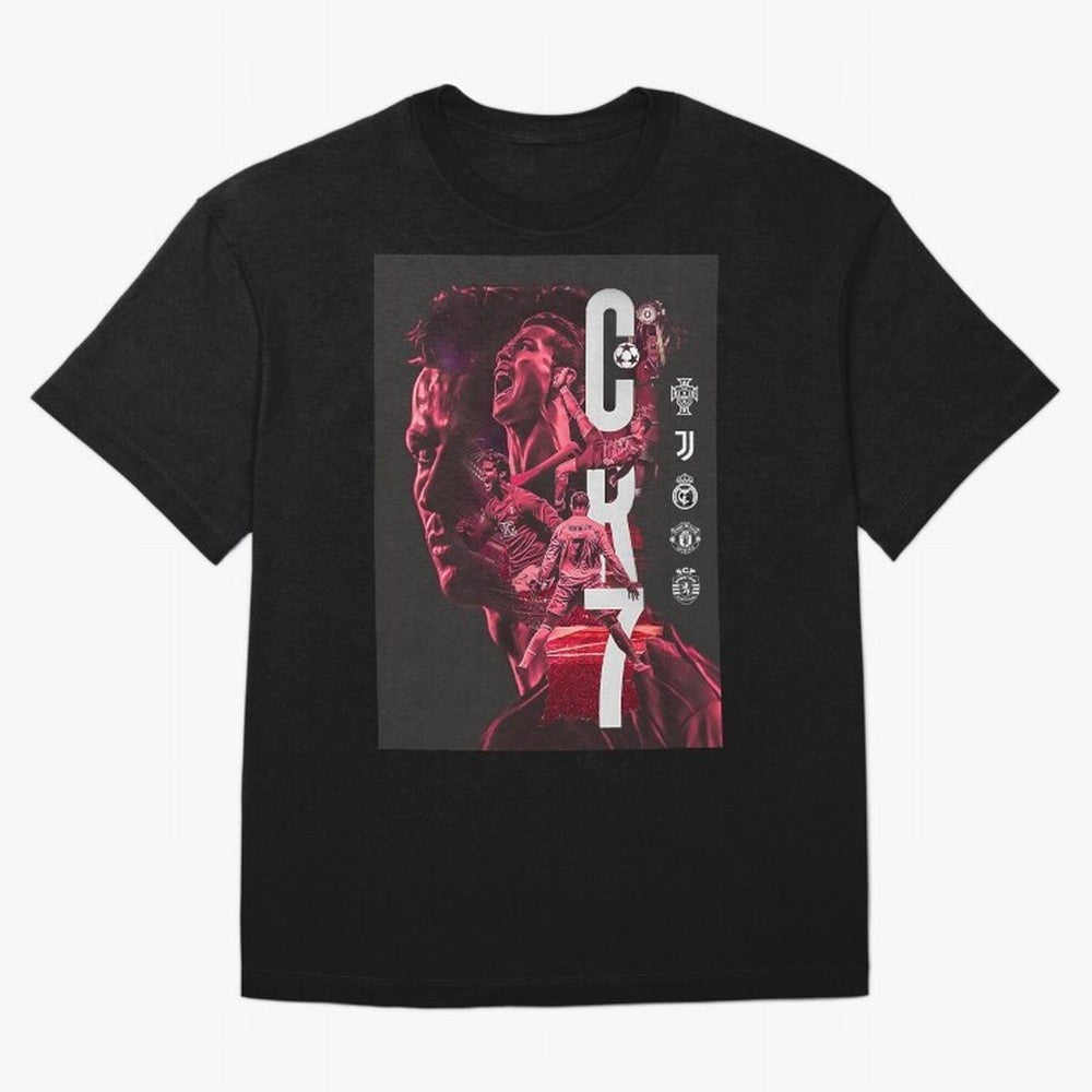 CR7 Oversized T-Shirt Experience the Global Stage of Match Day Hype around FIFA World Cup 2026 Group Stage, Messi, CR7 and Mbappe, Portugal, Spain and Germany, Retro Football Energy, Iconic Rivalries, Trophy Chase Drama and Stadium Atmosphere;