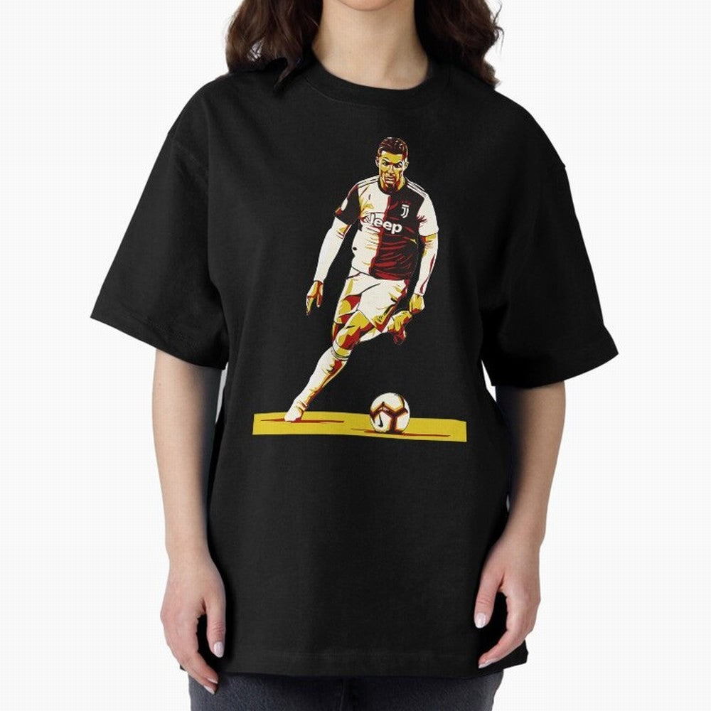 Cristiano Ronaldo Oversized T-Shirt Represent the Passion of Match Day Hype around FIFA World Cup 2026, Mbappe and Neymar, France and Portugal, Stadium Memories, Football Loyalty, International Chants and Championship Tradition; Ideal for Fans Who