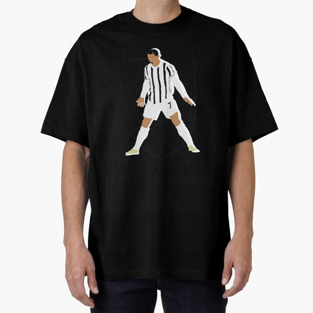 Cristiano Ronaldo Oversized T-Shirt Support Your Favorite Stars during FIFA World Cup 2026 Spirit, Capturing England, Messi, CR7 and Mbappe, Retro Football Energy, Iconic Rivalries, Trophy Chase Drama and Stadium Atmosphere; Created for Match Day