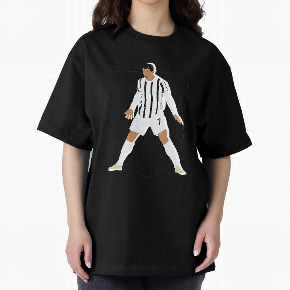 Cristiano Ronaldo Oversized T-Shirt Support Your Favorite Stars during FIFA World Cup 2026 Spirit, Capturing England, Messi, CR7 and Mbappe, Retro Football Energy, Iconic Rivalries, Trophy Chase Drama and Stadium Atmosphere; Created for Match Day