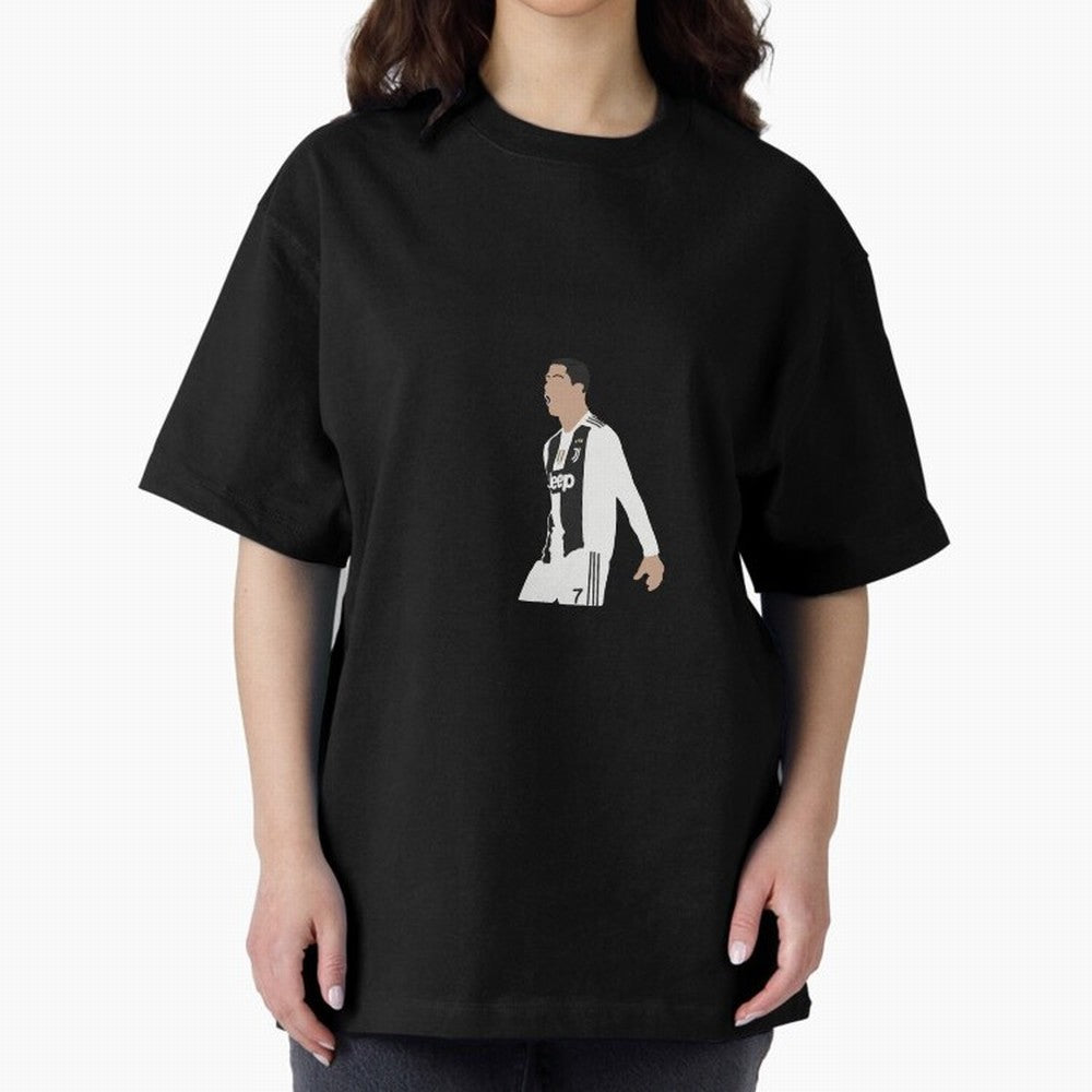 Juventus Cristiano Ronaldo Cartoon Oversized T-Shirt Support the Legends of FIFA World Cup 2026 Group Stage Spirit, Capturing France, Messi, CR7 and Mbappe, Worldwide Fan Energy, Dramatic Goals, Stadium Lights and Championship Celebrations; Perfect