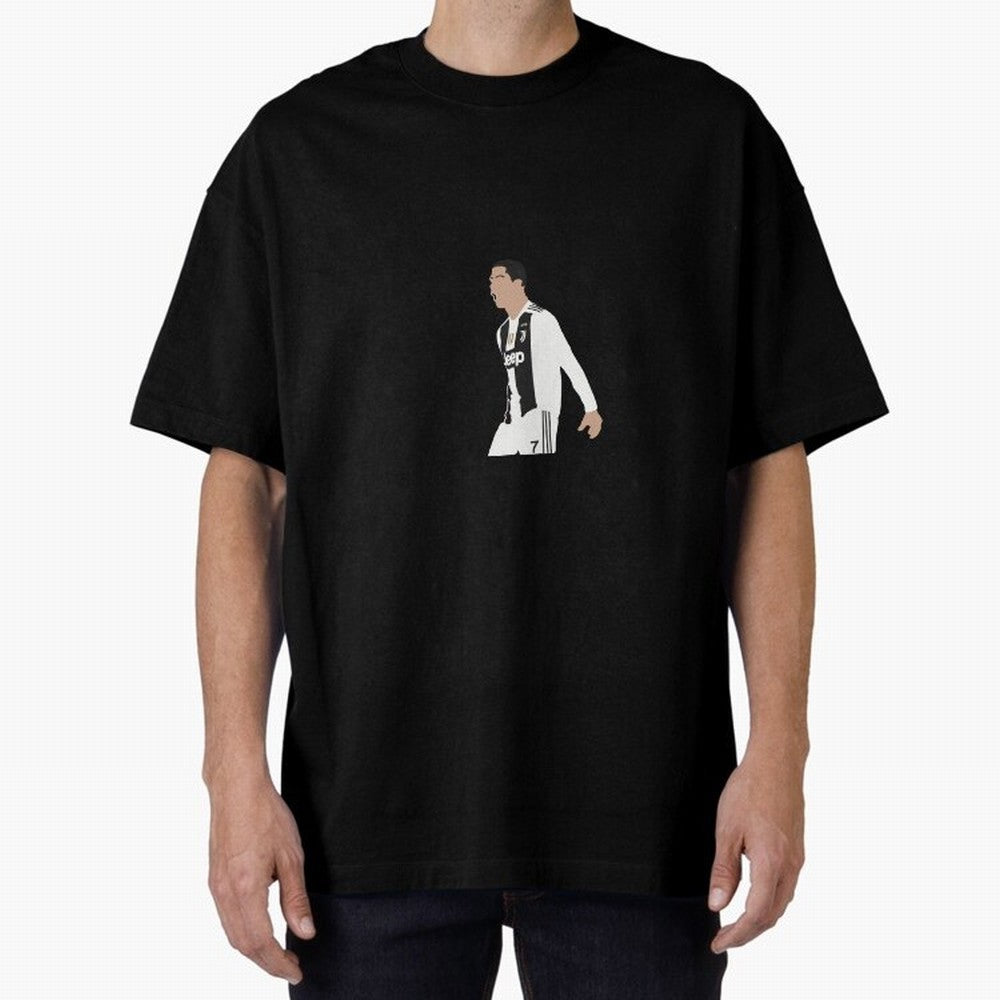 Juventus Cristiano Ronaldo Cartoon Oversized T-Shirt Support the Legends of FIFA World Cup 2026 Group Stage Spirit, Capturing France, Messi, CR7 and Mbappe, Worldwide Fan Energy, Dramatic Goals, Stadium Lights and Championship Celebrations; Perfect