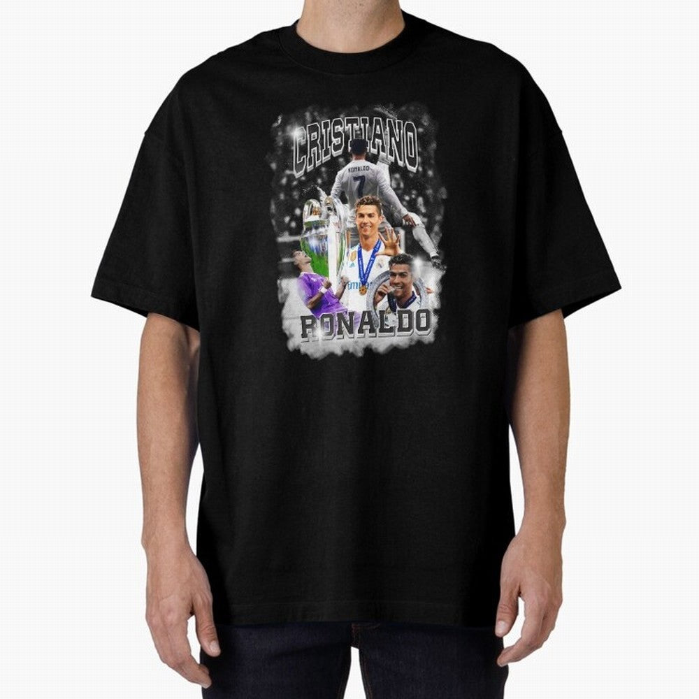 Cristiano Ronaldo Oversized T-Shirt Follow the Final Road of the FIFA World Cup 2026 Group Stage Journey through Mbappe Highlights, England and Germany Pride, Classic Soccer Heritage, Championship Pressure, Fan Loyalty and International Pride;