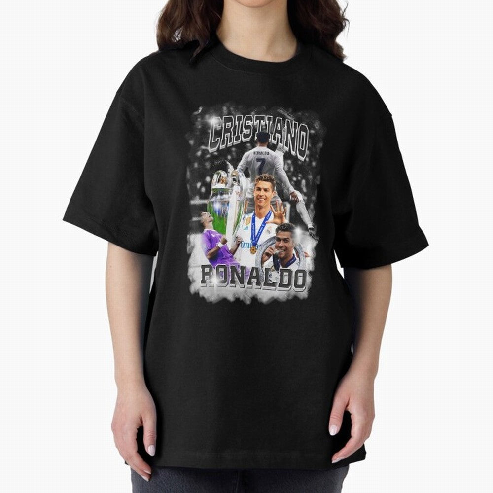 Cristiano Ronaldo Oversized T-Shirt Follow the Final Road of the FIFA World Cup 2026 Group Stage Journey through Mbappe Highlights, England and Germany Pride, Classic Soccer Heritage, Championship Pressure, Fan Loyalty and International Pride;