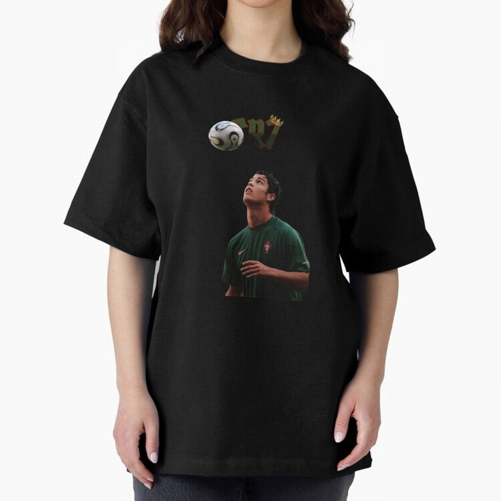 Cristiano Ronaldo Oversized T-Shirt Support FIFA World Cup 2026 USA Canada Mexico for Fans of Mbappe and Argentina, France and Brazil, Bringing Stadium Memories, Football Loyalty, International Chants and Championship Tradition; Ideal for