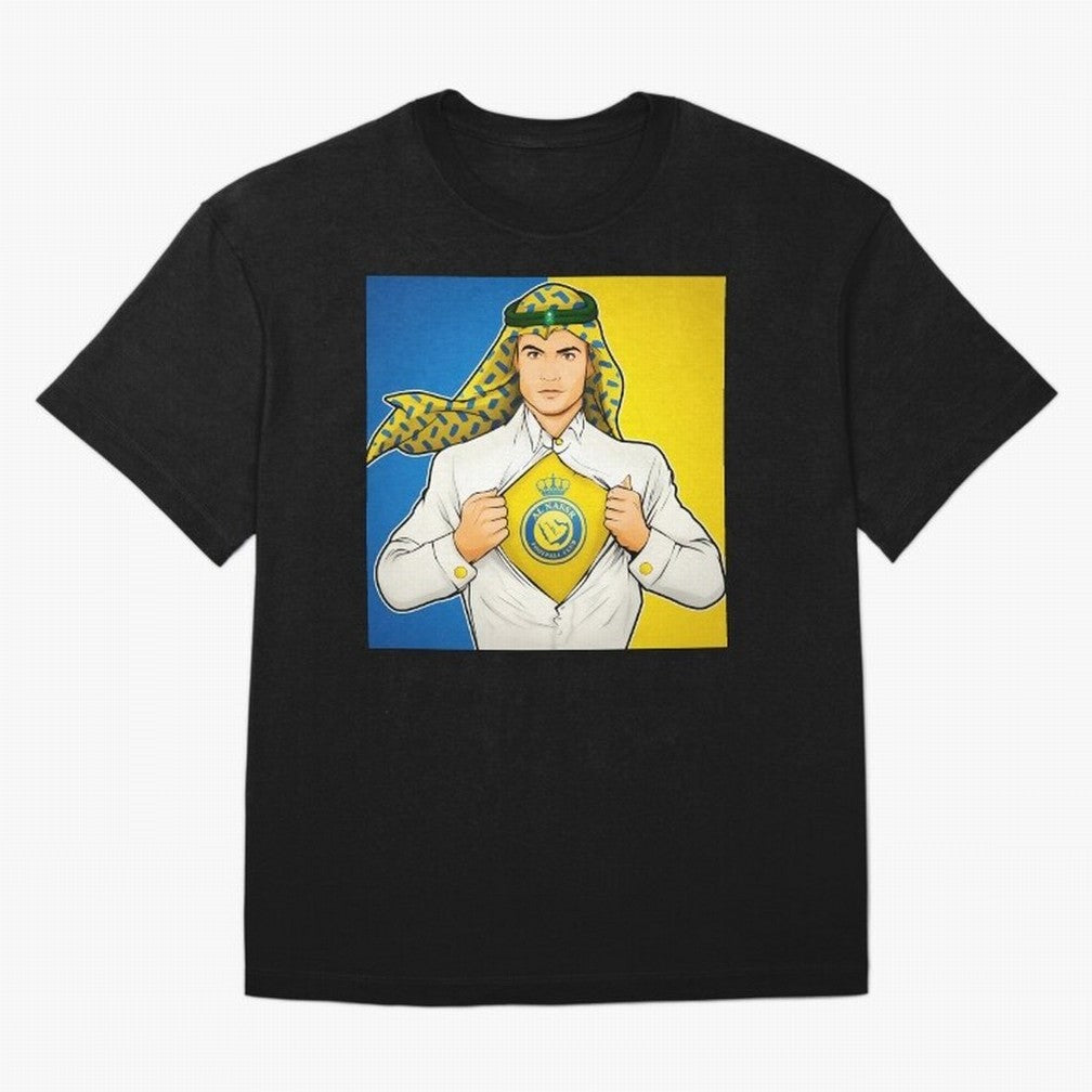 Al Nassr Cr7 Oversized T-Shirt Share FIFA World Cup 2026 USA Canada Mexico for Fans of CR7 and Argentina, France and Brazil, Bringing Football Festival Excitement, Trophy Ambitions, Country Rivalries and Star Player Buzz; Perfect for People Who