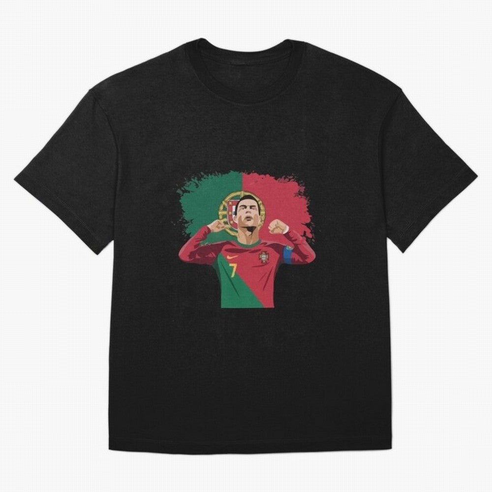 Cristiano Ronaldo CR7 T-shirt Design Oversized T-Shirt Celebrate Supporters United by FIFA World Cup 2026 Spirit, Connected to Germany, Haaland, Global Supporter Spirit, Legendary Goals, National Colors and Tournament Celebration; Ideal for Fans