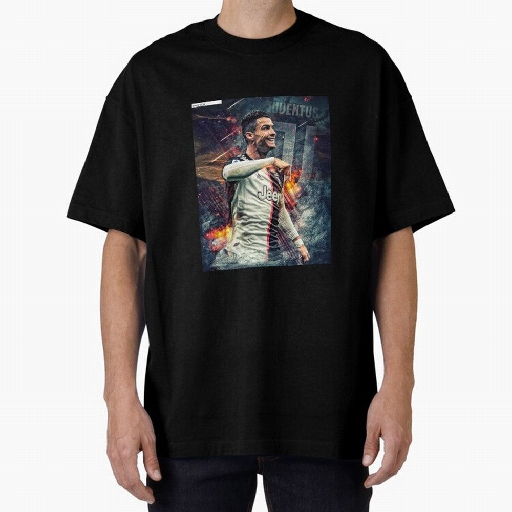 Wallpaper Cristiano Ronaldo Oversized T-Shirt Relive the Noise and Pride of FIFA World Cup 2026 USA Canada Mexico for Fans of Cristiano Ronaldo and Spain, Bringing Championship Spirit, Famous Goals, Roaring Crowds and International Football Unity;