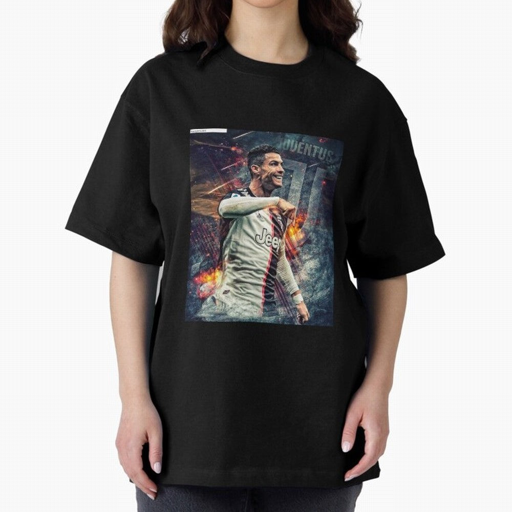Wallpaper Cristiano Ronaldo Oversized T-Shirt Relive the Noise and Pride of FIFA World Cup 2026 USA Canada Mexico for Fans of Cristiano Ronaldo and Spain, Bringing Championship Spirit, Famous Goals, Roaring Crowds and International Football Unity;