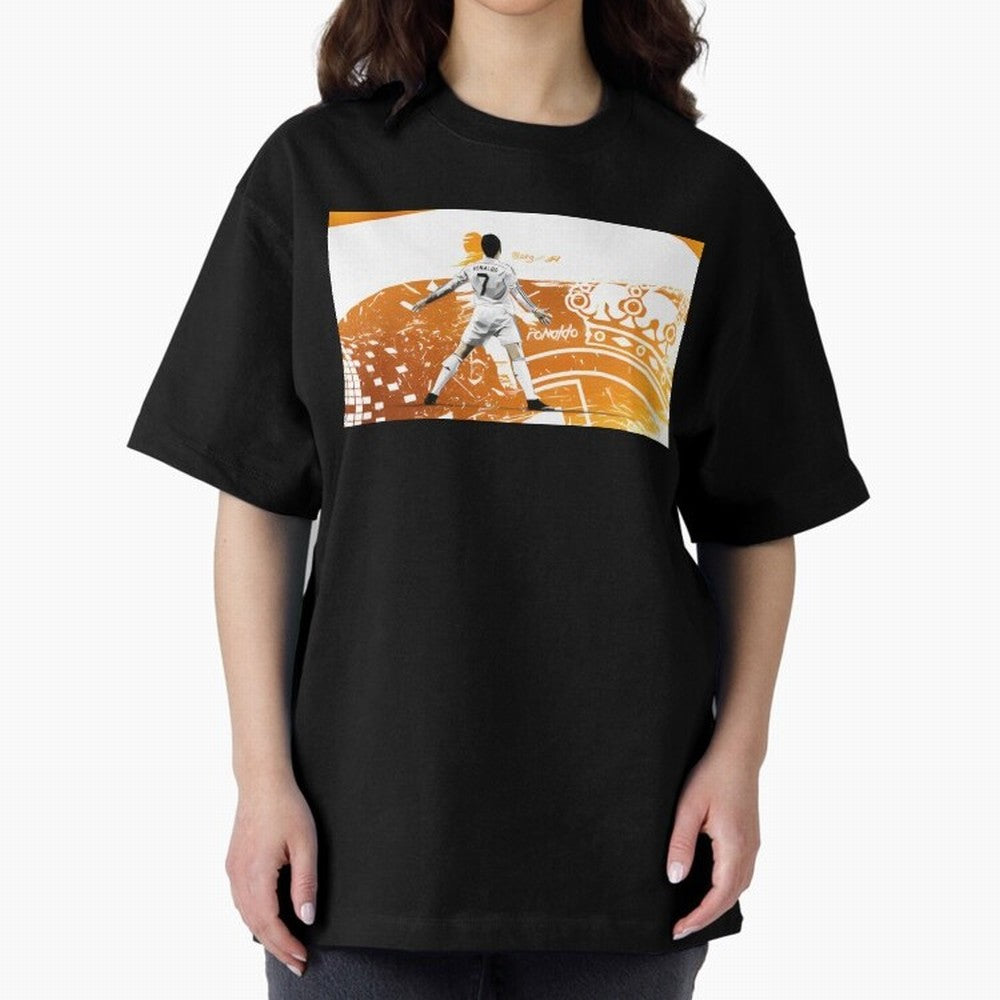 Cristiano Ronaldo Oversized T-Shirt Bring Match Day Fire to Match Day Hype around FIFA World Cup 2026, Neymar, Argentina and Brazil, Classic Soccer Heritage, Championship Pressure, Fan Loyalty and International Pride; Great for Supporters Who Love
