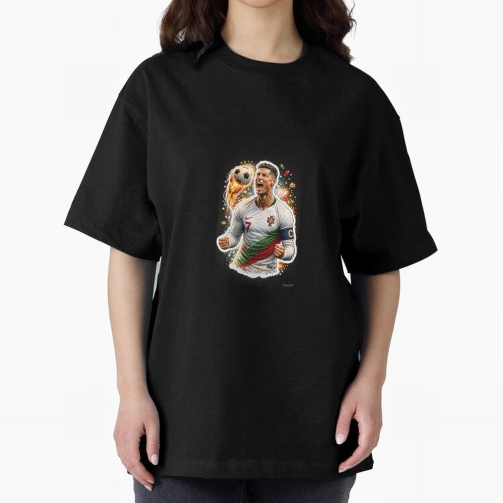 Ronaldo Winning Moment Oversized T-Shirt Represent Fans Who Live for FIFA World Cup 2026 Centered on Haaland and Mbappe, Argentina and Brazil Energy, Stadium Memories, Football Loyalty, International Chants and Championship Tradition; Made for