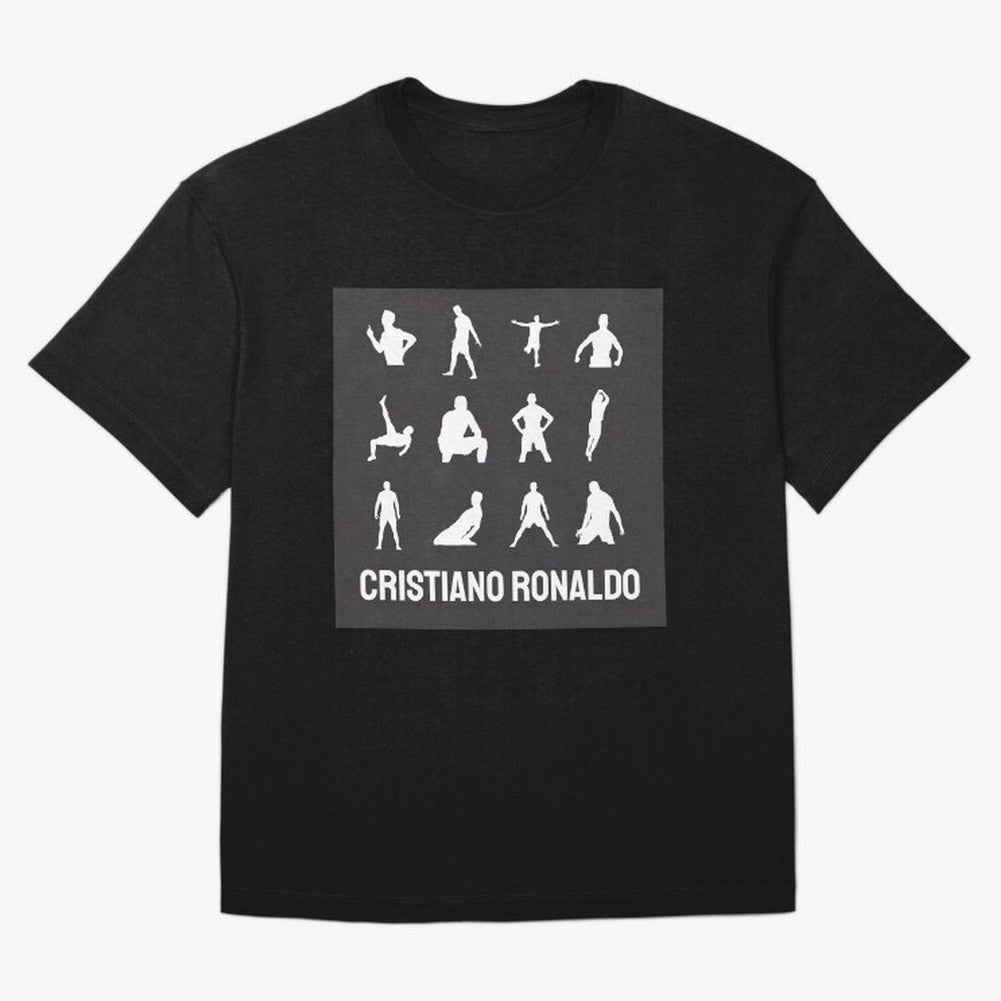 Cristiano Ronaldo Minimalism Silhouette Oversized T-Shirt Spotlight FIFA World Cup 2026 Group Stage Spirit, Highlighting England and Germany, Neymar, Goal Celebration Energy, Supporter Heritage, Football Icons and Worldwide Tournament Joy; Ideal