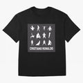 Cristiano Ronaldo Minimalism Silhouette Oversized T-Shirt Spotlight FIFA World Cup 2026 Group Stage Spirit, Highlighting England and Germany, Neymar, Goal Celebration Energy, Supporter Heritage, Football Icons and Worldwide Tournament Joy; Ideal