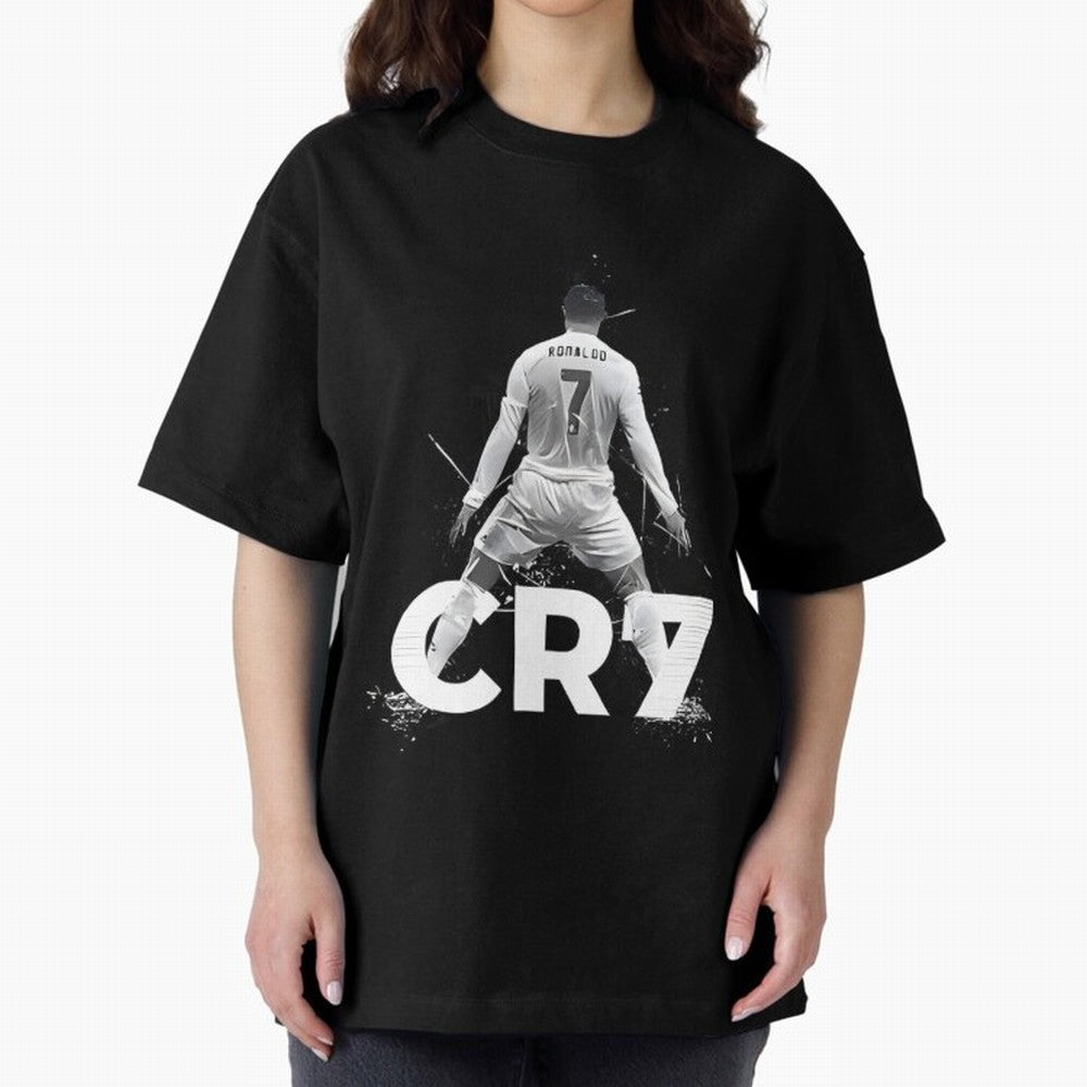 Cr7 Oversized T-Shirt Capture Stadium Memories from FIFA World Cup 2026 for Fans of Haaland and Germany, Bringing Championship Spirit, Famous Goals, Roaring Crowds and International Football Unity; Ideal for Football Dads, Football Moms, Friends,