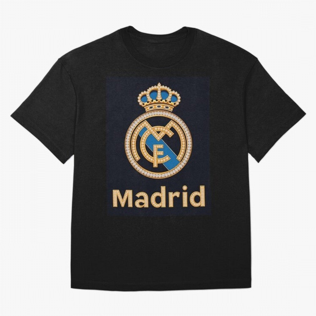 Madrid Oversized T-Shirt Feel the Trophy Chase of FIFA World Cup 2026 for Fans of Neymar, Haaland and Cristiano Ronaldo and Netherlands, Bringing Vintage Soccer Flavor, Modern Football Stars, National Flags and Final Night Emotion; Great for