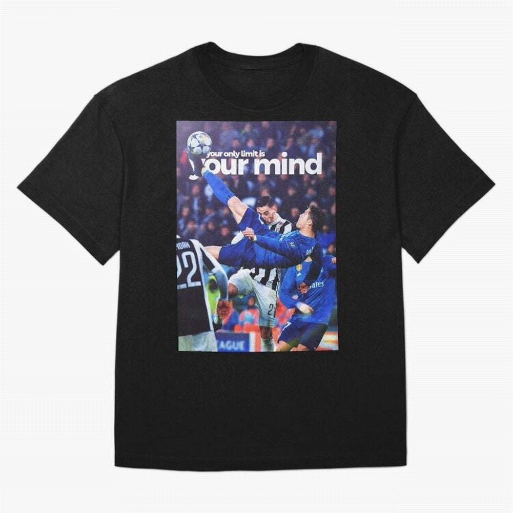 Cristiano Ronaldo - Your only limit is your mind Oversized T-Shirt Celebrate Football Heritage in the FIFA World Cup 2026 Journey through Mbappe and Neymar Highlights, Argentina Pride, Goal Celebration Energy, Supporter Heritage, Football Icons and