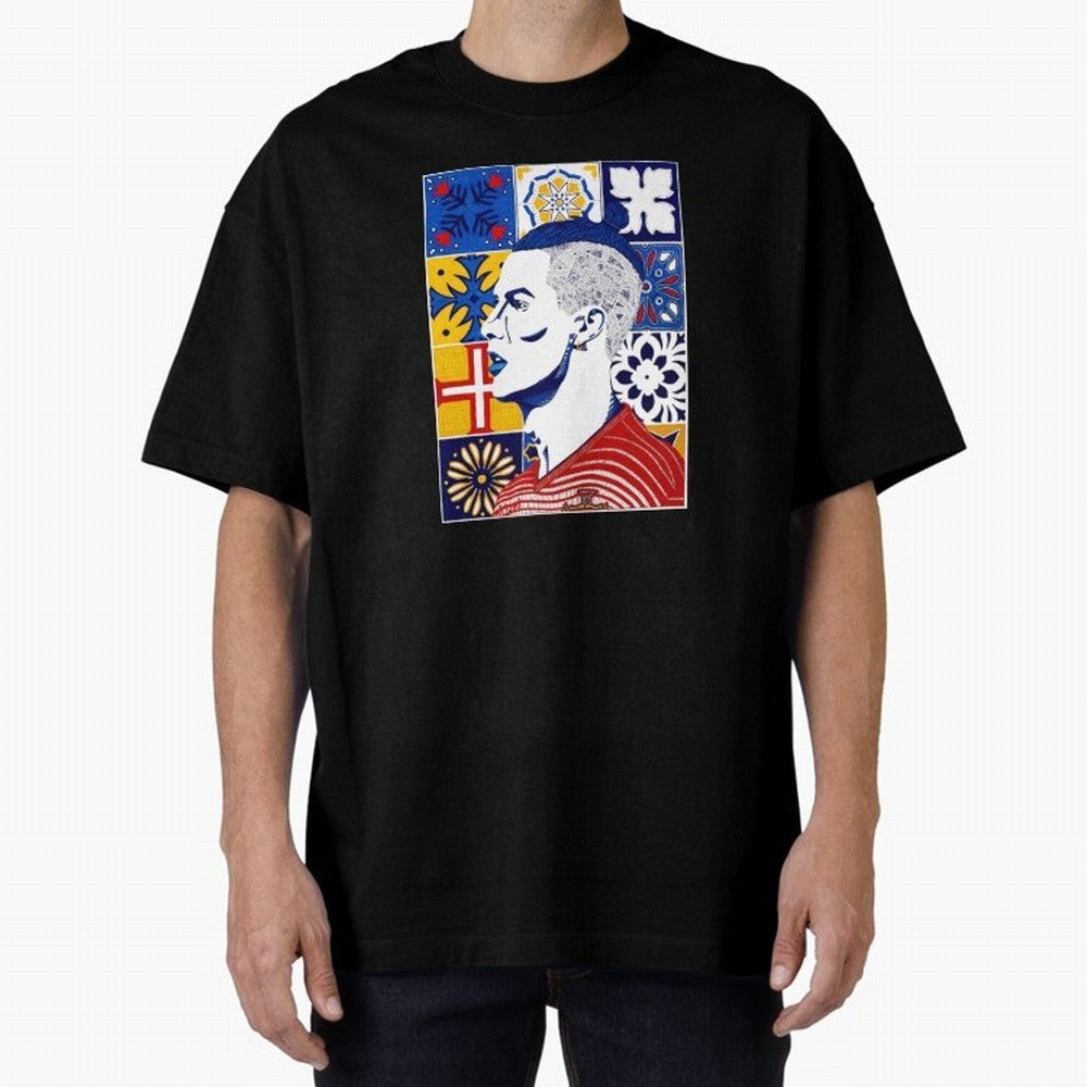 Cristiano Ronaldo Azulejos Oversized T-Shirt Follow FIFA World Cup 2026 Group Stage for Fans of Messi and Spain and Netherlands, Bringing Stadium Memories, Football Loyalty, International Chants and Championship Tradition; Ideal for Passionate Fans