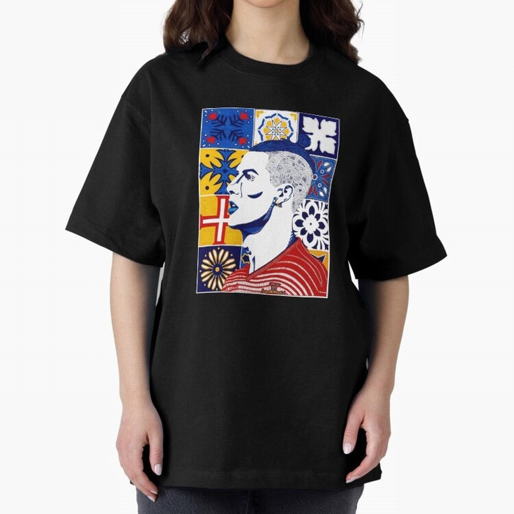 Cristiano Ronaldo Azulejos Oversized T-Shirt Follow FIFA World Cup 2026 Group Stage for Fans of Messi and Spain and Netherlands, Bringing Stadium Memories, Football Loyalty, International Chants and Championship Tradition; Ideal for Passionate Fans