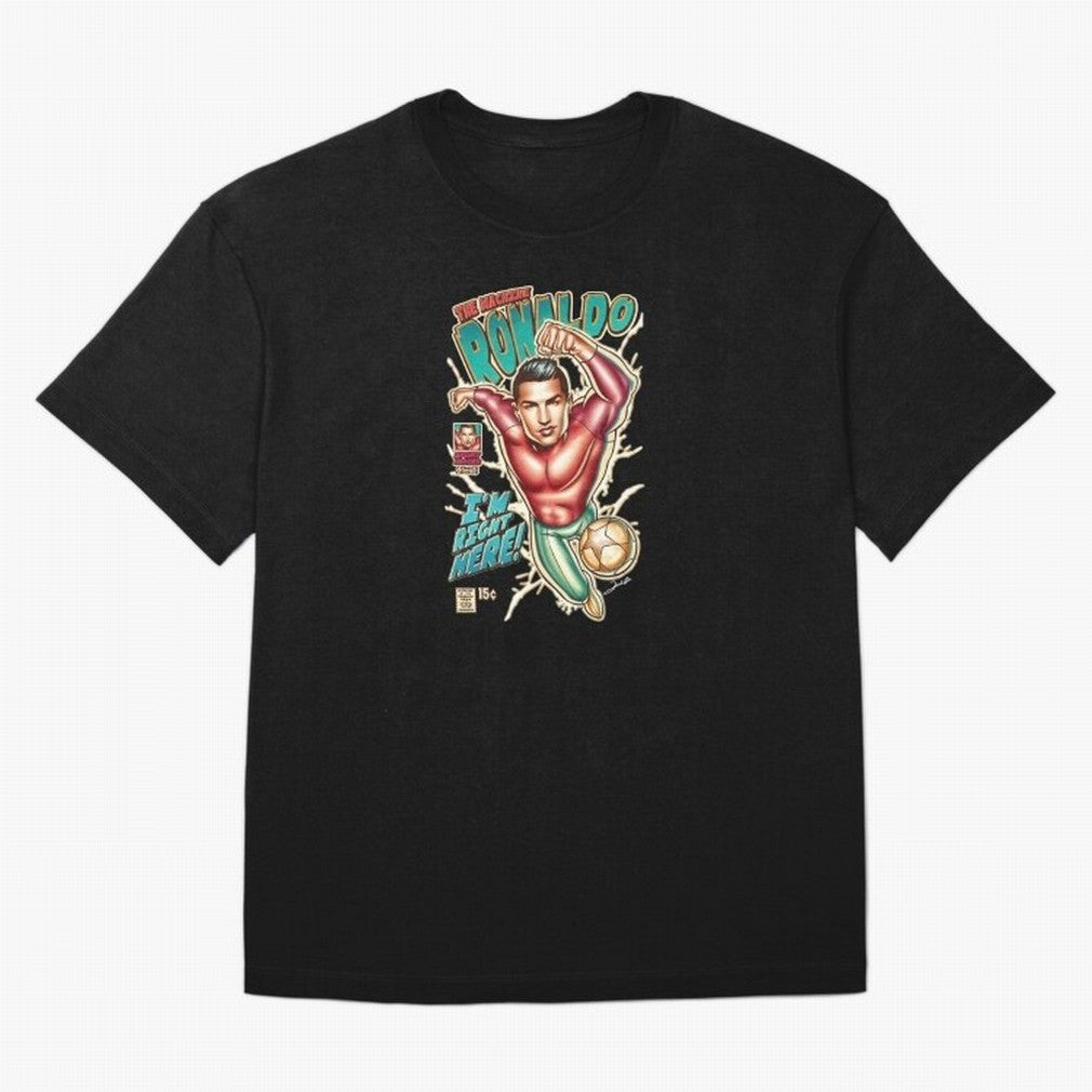 The Machine Ronaldo Oversized T-Shirt Feel the Roar of FIFA World Cup 2026 for Fans of Messi, CR7 and Mbappe and Brazil, Bringing Sports Nostalgia, International Competition, Famous Players and Unforgettable Victories; Great for Supporters Who Love